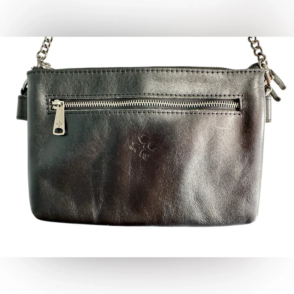 🛑SOLD🛑 Patricia Nash Black Leather Shoulder Bag with Chain Strap - Picture 6 of 15